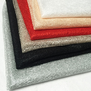 Tela de red de color sólido de 150 cm de ancho con hilo dorado y plateado, material de red desordenada, tela de red perforada tipo telaraña, encaje desordenado. - Product Image 1