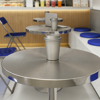 Modernes Casual-Restaurant-Möbelset, einschließlich Esstische, Klappstühle und Doppelhocker