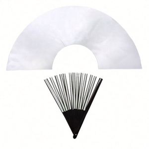 Promoción: Abanico Plegable de Plástico de 13 Pulgadas con Varillas de Kongfu, en Blanco para Sublimación, para Manualidades de Bambú - Product Image 4