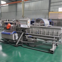 Industriële automatische machine voor het maken van verse gemengde bladgroentesalade, inclusief sla snijder, -wasser, -droger en verwerkingslijn