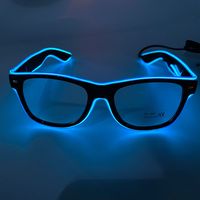 Lunettes de soleil LED lumineuses à piles AA colorées fournisseur en gros interrupteur contrôle de la musique lunettes à fil LED néon