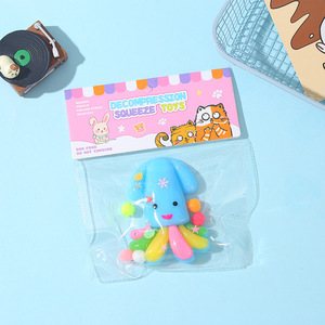 Jouets anti-stress TPR Mochi Squishy en forme de pieuvre colorée et mignonne, souples et extensibles pour garçons et filles - Product Image 1