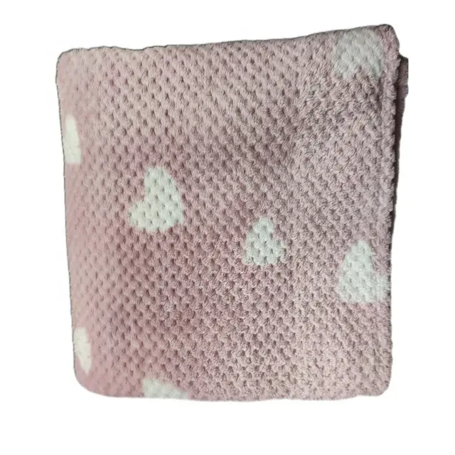 Cobertor de bebê super macio com veludo xadrez, cobertor estampado, tecido duplo de veludo jacquard, produtos quentes