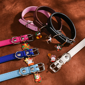 طوق كلاب من الجلد الصناعي بتصميم كرتوني لطيف للقطط والكلاب، مناسب لعيد الميلاد، متوفر بالجملة - Product Image 6