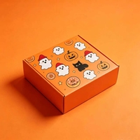 Boîtes d'avion orange imprimées en couleur, écologiques et économiques, motif dessin animé d'Halloween