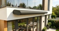 Auvent électrique pliable d'extérieur avec inclinaison réglable et télécommande