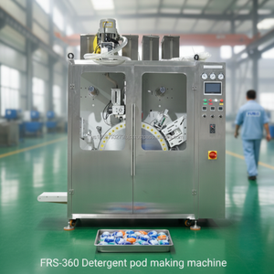 Machine automatique de fabrication de dosettes de détergent FRS-50 en acier inoxydable 304 avec contrôle PLC, haute productivité, équipement d'emballage chimique - Product Image 5