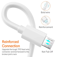 Câble de charge rapide blindé USB Focuses, câble Micro USB, Ladekabel Micro USB Type-B 1M, câble de charge et de données pour Samsung