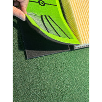 Tapis d'entraînement de golf portable 45*33cm en PP EVA, multi-surfaces (fairway, terrain accidenté, sable, bunker, tee) pour la pratique du swing et des coups de golf
