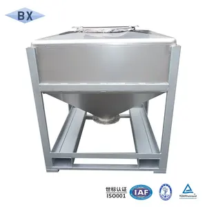 370L 500L 1000L Customized Stainless Steel IBC Tote Bin SS304 SS316L Powder Storage Transportation Container