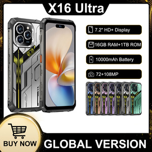 Téléphone Mobile X16 Ultra Hautes Performances, Grand Écran, Prix Usine, 16 Go+1 To, 10000 mAh, Débloqué – <span class=keywords><strong>Antichoc</strong></span>, Étanche <span class=keywords><strong>et</strong></span> Résistant aux Chutes, Téléphone Mondial - Product Image 1