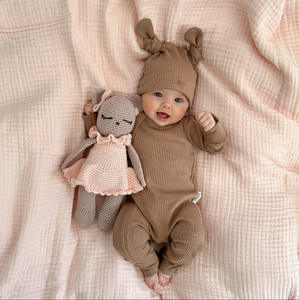 Tutina con Piedini per Neonati e Bambini, 100% <span class=keywords><strong>Cotone</strong></span> Lavorato a Maglia, <span class=keywords><strong>Pigiama</strong></span> con Zip, Ecologico, Morbido, Casual, Manica Lunga per Neonati e Lattanti - Product Image 3