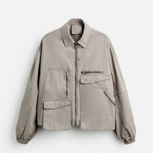 Veste de travail rétro américaine pour homme avec plusieurs poches pour le lavage et l'âge, possibilité de personnalisation - Product Image 2