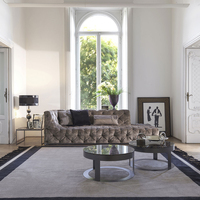 Foshan High-End Italienisches Designer Wohnzimmer Sofa Set aus Echtleder für Villen – Modern & Luxuriös