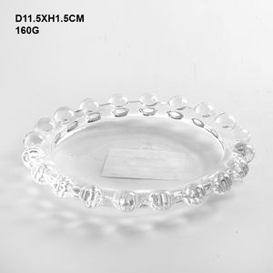 Piccolo <span class=keywords><strong>vassoio</strong></span> di vetro <span class=keywords><strong>con</strong></span> perline chiaro portacandele rotonde per uso matrimoniale <span class=keywords><strong>con</strong></span> colonne per <span class=keywords><strong>candele</strong></span> Tealight - Product Image 2