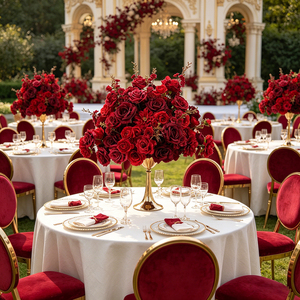 DKB Artificial Silk Flower Balls Centerpieces Roses Hydrangea Wedding <b>Table</b> Decorations Custom Wedding Flower Ball - Product Image 1