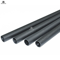 Tube en fibre de carbone 3K brillant 100 % tissage uni, 1000 mm, vente en gros d'usine professionnelle, pour bras robotique, longueur personnalisée disponible