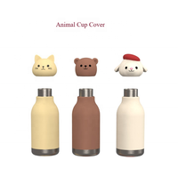 Tapas de Silicona 3D con Forma de Animales de Dibujos Animados, Reutilizables, para Botellas de Bebidas, con Forma de Unicornio, Oso, Jirafa, Panda, Accesorios de Grado Alimenticio