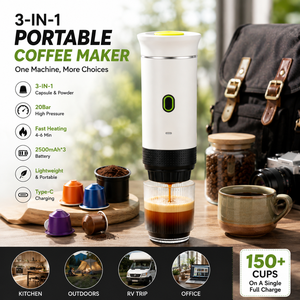Cafetera Espresso Portátil 3 en 1 de Fábrica BSCI, Cafetera de Cápsulas con Calentamiento, Mini Cafetera de 20 Bares para Viajes y Camping, Personalizable - Product Image 3