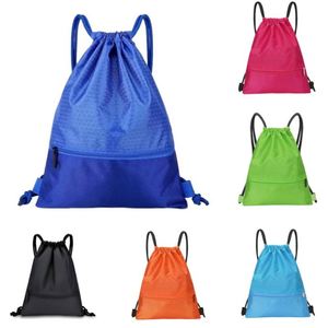 Waterproof 420D/210D Polyester <b>Drawstring</b> <b>Backpack</b> for Sports Gym Hiking Custom Logo Accepted - Product Image 1