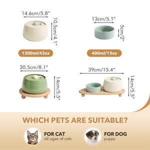 Shamitao Distributeur d'eau automatique d'intérieur durable et assiette de nourriture Bol <span class=keywords><strong>à</strong></span> boire pour animaux de compagnie nouvellement conçu pour chats et chiens - Product Image 3