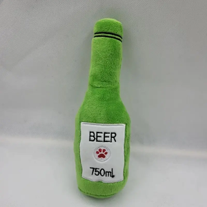 Ücretsiz örnekleri üreticisi toptan özelleştirmek yüksek kaliteli gıcırtılı bira özel dolması peluş köpek oyuncaklar - Product Image 5