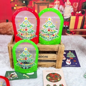 Sacs <span class=keywords><strong>à</strong></span> friandises de Noël personnalisés en gros, sacs d'emballage alimentaire refermables <span class=keywords><strong>à</strong></span> fermeture éclair pour biscuits et bonbons, motif Père Noël et flocon de neige, pour fêtes de fin d'année - Product Image 5