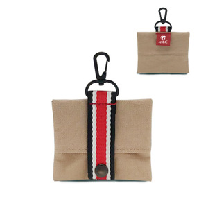 Distributeur de sacs à déjections pour animaux de compagnie Heartlove, boîte de rangement portable en toile pour sacs à crottes de chien, couleur kaki, utilisation en extérieur - Product Image 4