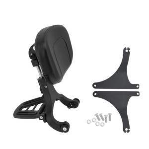 Respaldo multiusos para conductor y pasajero de motocicleta, Cromo Negro, apto para Harley Softail Fatboy 2007-2017 - Product Image 5