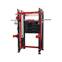Système d'entraînement 3-en-1 ultime : Cable Crossover, Power Rack et Banc de Musculation Réglable pour Salle de Sport Commerciale