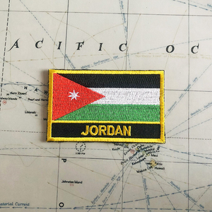 Parches Bordados con la Bandera Nacional <span class=keywords><strong>de</strong></span> Jordania, Insignia en Forma <span class=keywords><strong>de</strong></span> Escudo y Pin Cuadrado, Juego para Decorar Mochilas y Brazaletes <span class=keywords><strong>de</strong></span> Tela - Product Image 2