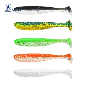 High Quality 1.1G/1.5G/2G 5 Colors <strong>Soft</strong> Fishing <strong>Lure</strong> T Tail <strong>Soft</strong> Bait With Bright Reflective Sequins - Product Image 1