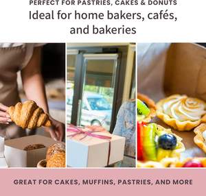 Cajas <span class=keywords><strong>para</strong></span> Pastelería - Caja Clásica Reversible <span class=keywords><strong>para</strong></span> Pastel de 8 Pulgadas, con Clips Laterales Especiales y Cierre Frontal - Product Image 6