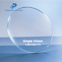 Verres de lunettes unifocaux Pioneer Optical 1.499/1.56/1.60/1.67/1.74 HMC HC en résine anti-lumière bleue SV Oftalmicas