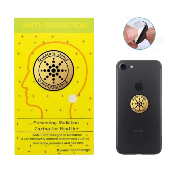 Reduce Radiation Negative Ion Gold Phone Shield Stickers Flashing Protection Stickers