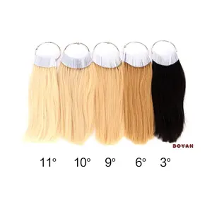 Level 3 6 9 10 11 real human hair for color testing hair color ring