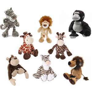 Vente en gros d'animaux de dessins animés jouets en peluche ours singe lion grenouille rabbin marionnettes maternelle parent-enfant interactif coton PP - Product Image 3