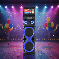 Système de sonorisation de scène active professionnelle de 100 W, haut-parleur de fête en plein air avec lumière disco RGB