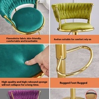 Chaise de bar moderne réglable en hauteur, tabouret de bar pivotant avec dossier, chaise de bar très confortable
