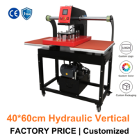 Nouvelle presse à chaud semi-automatique hydraulique robuste 40x60cm (16x24 po) à double station pour vêtements, sublimation industrielle AIBA
