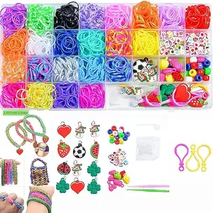 2023 vente chaude bricolage enfants élastiques métier à tisser Bracelets Kit pour enfants enfant bricolage Art et artisanat ensemble de jouets éducatifs