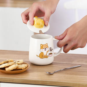 Trianglelyi — tasse en céramique pour la maison, tasse Shiba Inu, style dessin animé, pour étudiantes, bureau, <span class=keywords><strong>corgi</strong></span>, couple - Product Image 3
