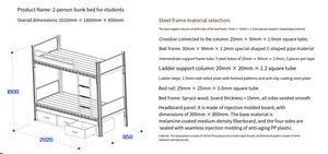 Uitverkoop Metalen Stapelbedden voor Tieners Hoge Kwaliteit Kinderen met Opbergruimte Modern School Slaapzaal - Product Image 2