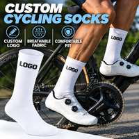 Chaussettes de cyclisme personnalisées avec logo, respirantes, anti-humidité, chaussettes de sport pour le vélo, chaussettes de cyclisme OEM ODM en gros