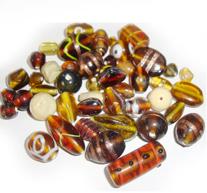 Perles de verre mélangées FE, rondes jaunes, en vrac, pour la fabrication de bijoux, vente en gros, Uttar Pradesh, emballées en boîte, service de moulage/échantillon - Product Image 2