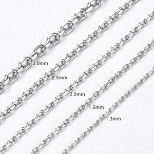 Bán Sỉ Dây Cáp Rolo Hình Bầu Dục Bằng Thép Không Gỉ 1.3Mm 1.6Mm 2Mm 2.5Mm 3Mm 4Mm Vòng Cổ Dây Chuyền Chữ Thập Để Làm Trang Sức - Product Image 3