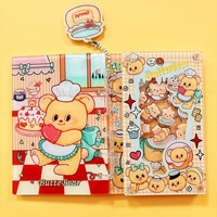 DHF537 - Cuadernos de Anime con Diseño de Dibujos Animados, A7, A5, Mikko Capybara, Butterbear, DIY, Acrílico, Libro Móvil, Anime Chiikawa, Princesa