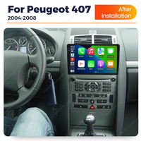 MEKEDE MS caméra de voiture sans fil 360 lecteur multimédia de voiture android 2 din pour Peugeot 407 2004-2008 accessoires de voiture écran tactile