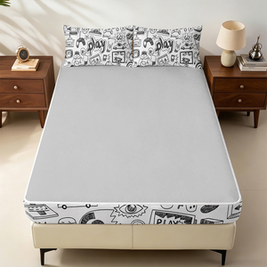 Juego de Edredón con Cierre de Cremallera con Diseño de Videojuegos en Blanco y Negro, Juego de Ropa de Cama con Estampado de Control de Videojuegos para Adolescentes Gamers - Product Image 5