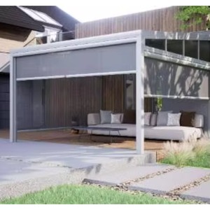 غطاء فناء بإطار ألومنيوم مخصص من YUANWANG مع مظلة شرفة مقاومة للماء لغرف الشمس والمنازل الزجاجية - Product Image 2